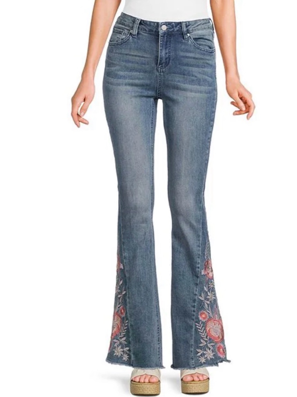Prosperity Laura Embroidered Bootcut Jeans - Size 27
